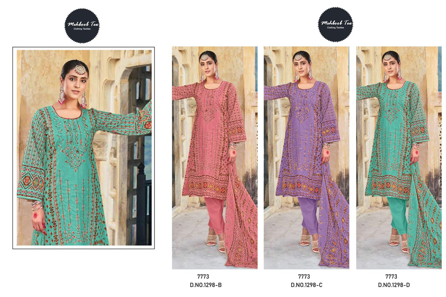 Bin Saeed Lawn Collection Vol 21 1298 Mehboob Tex Cotton Pakistani Salwar Suits Manufacturer India