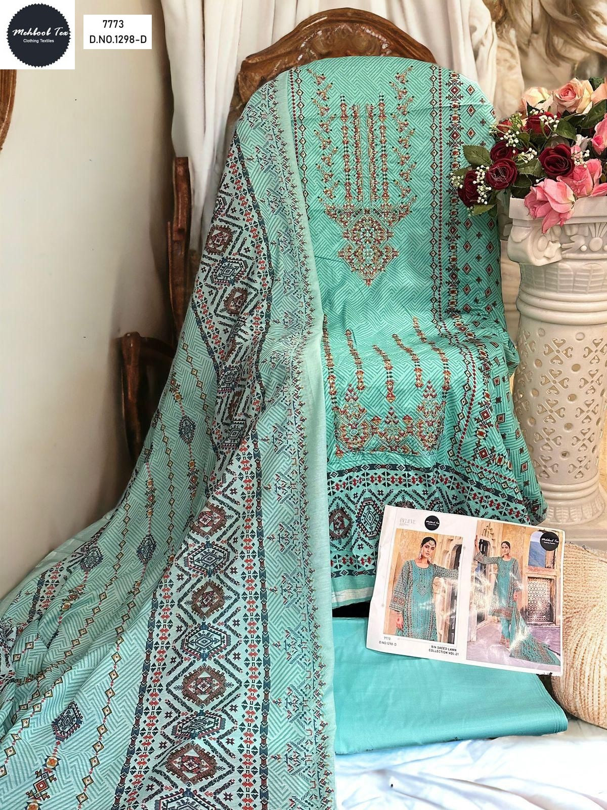 Bin Saeed Lawn Collection Vol 21 1298 Mehboob Tex Cotton Pakistani Salwar Suits Manufacturer India