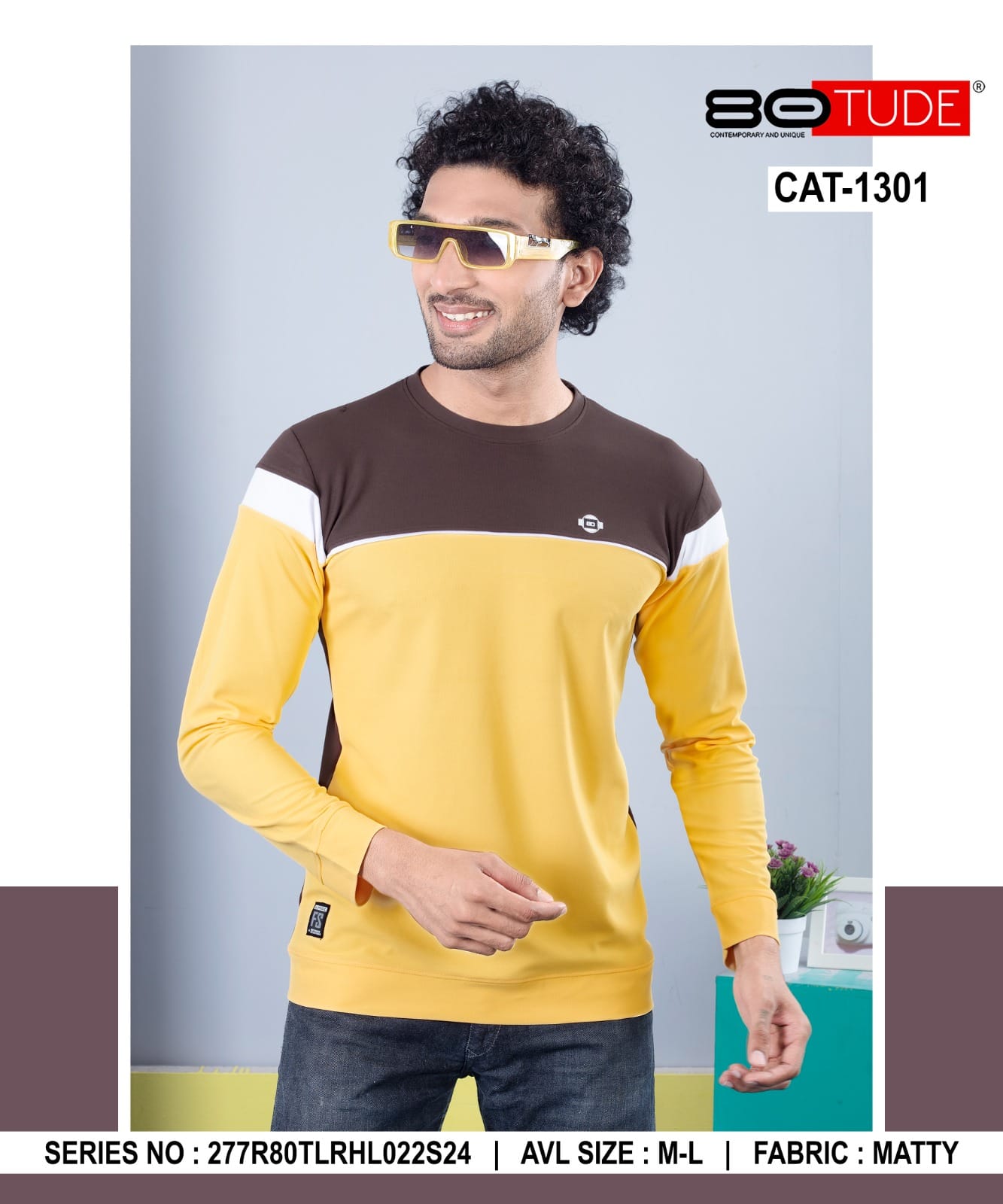 1301 80Tude Matty Mens Tshirts Exporter Gujarat