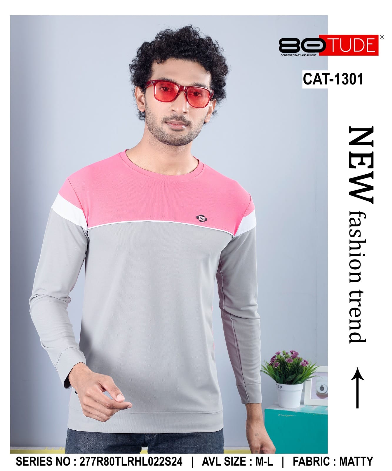 1301 80Tude Matty Mens Tshirts Exporter Gujarat