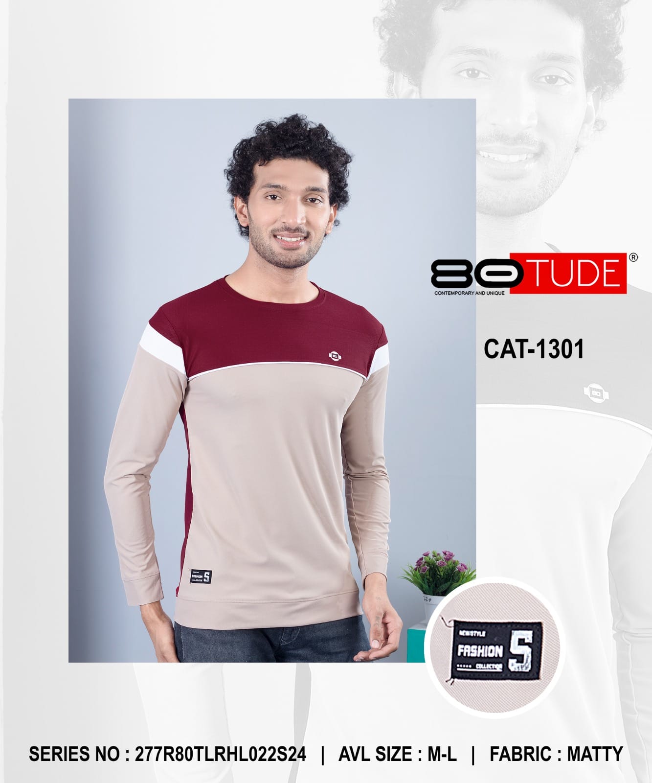 1301 80Tude Matty Mens Tshirts Exporter Gujarat