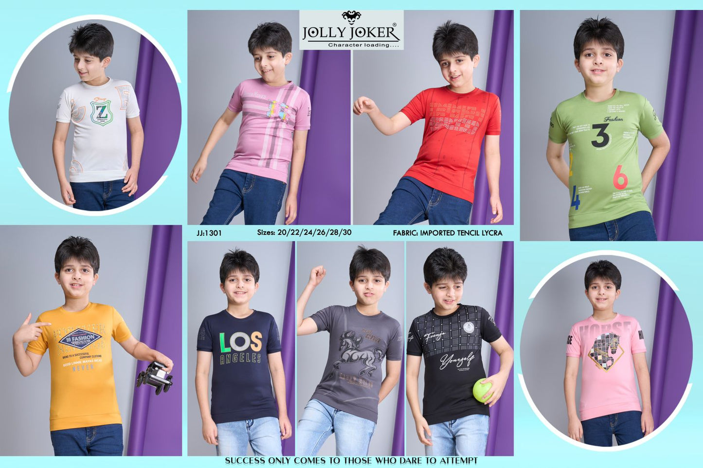 1301 Jolly Joker Tencil Lycra Boys Tshirt