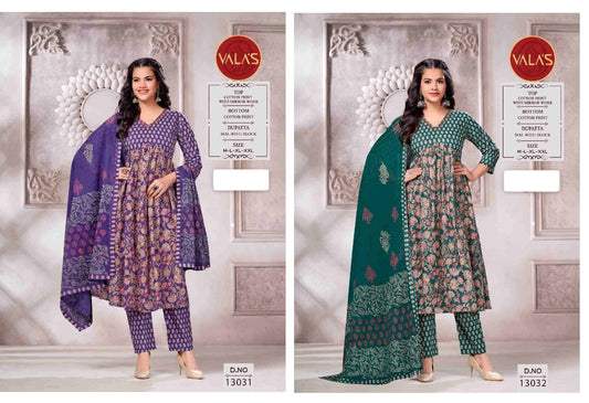 13031-13032 Valas Cotton Readymade Pant Style Suits Supplier Ahmedabad