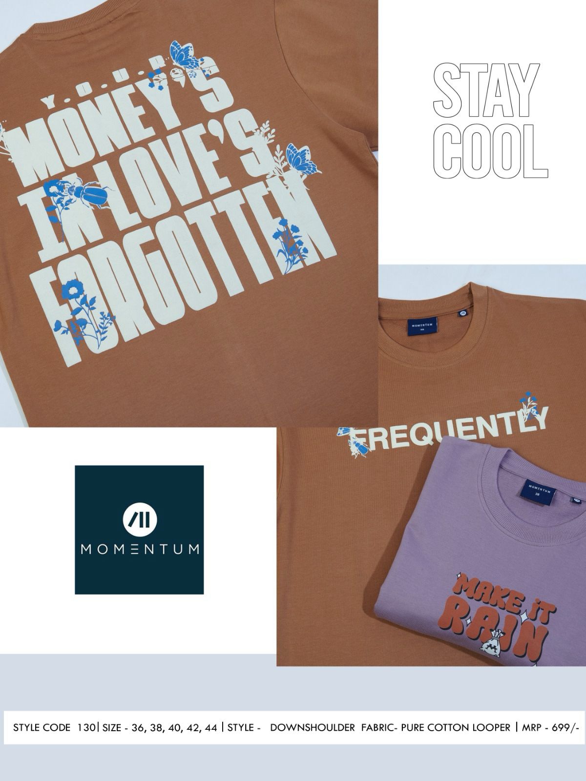 130 Momentum Cotton Looper Mens Tshirts Supplier Ahmedabad