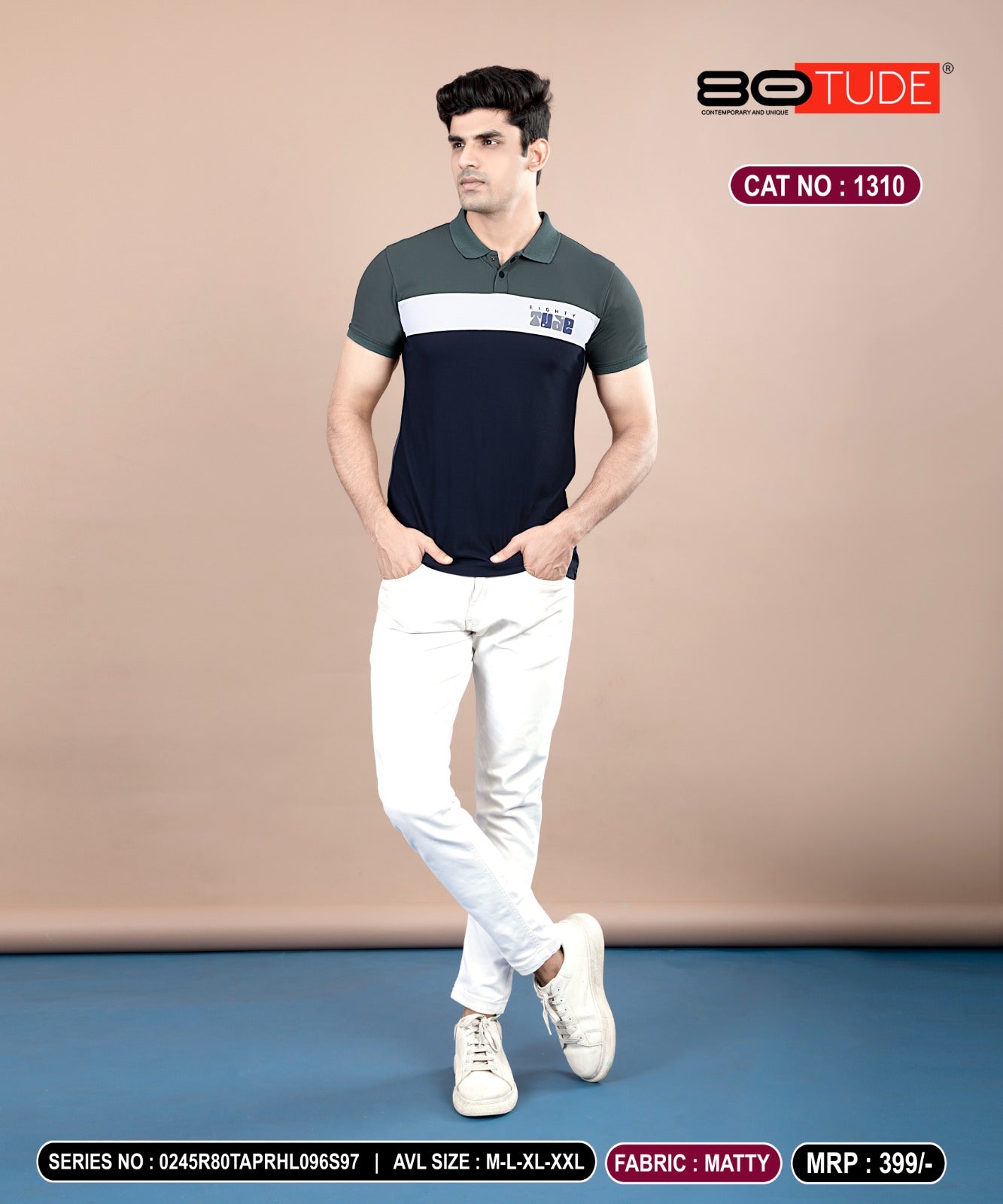 1310 80Tude Polo Mens Tshirts Supplier Ahmedabad