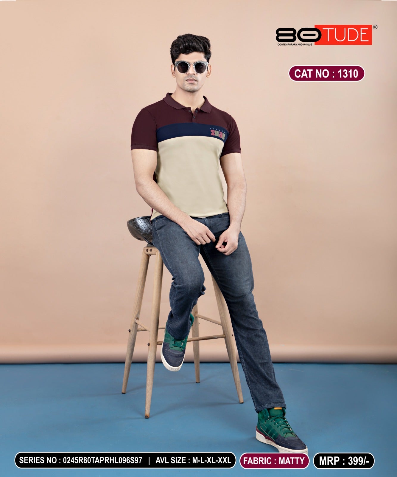 1310 80Tude Polo Mens Tshirts Supplier Ahmedabad