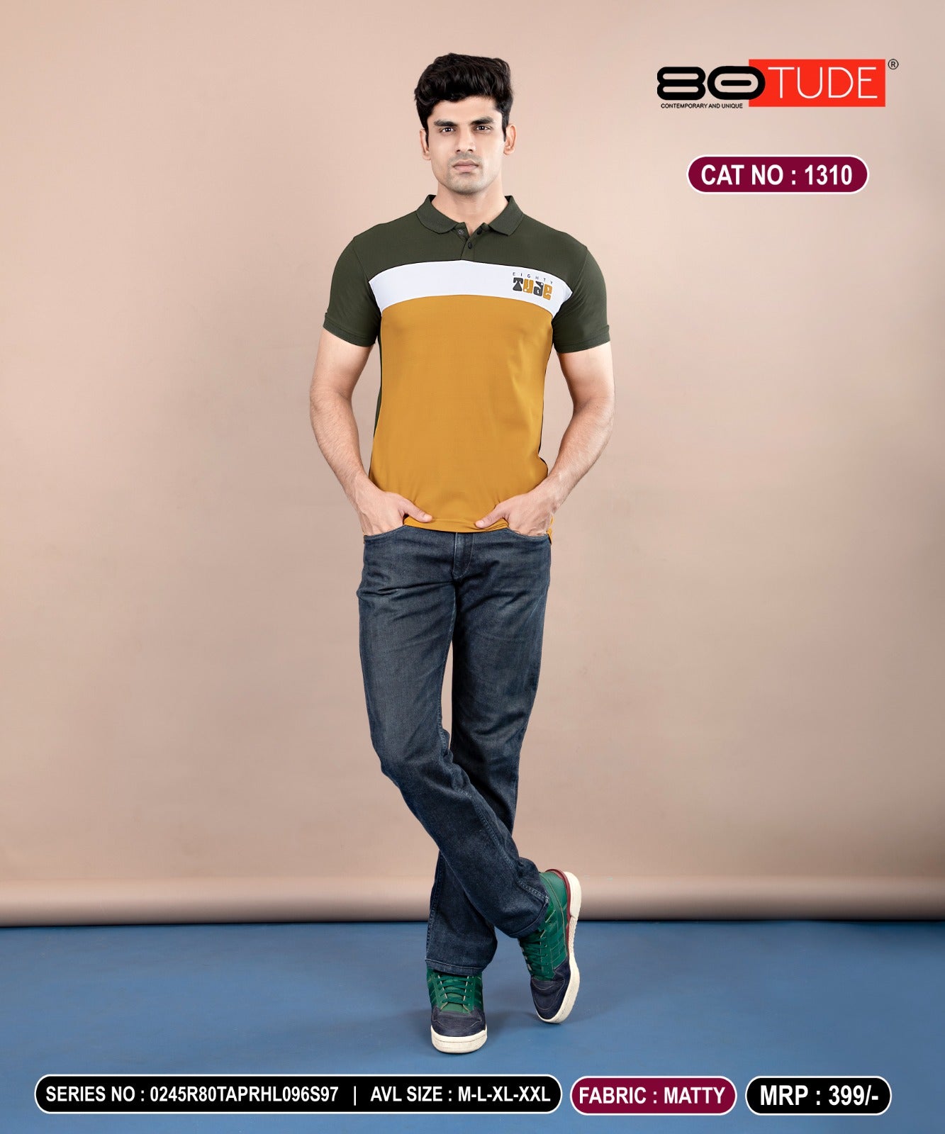 1310 80Tude Polo Mens Tshirts Supplier Ahmedabad