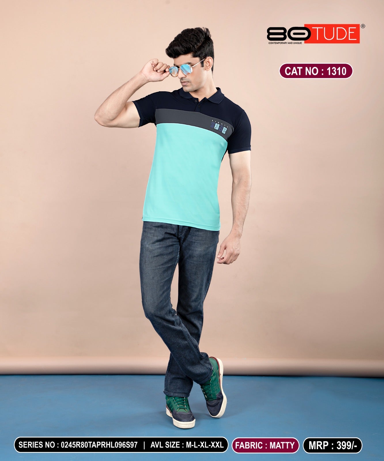 1310 80Tude Polo Mens Tshirts Supplier Ahmedabad