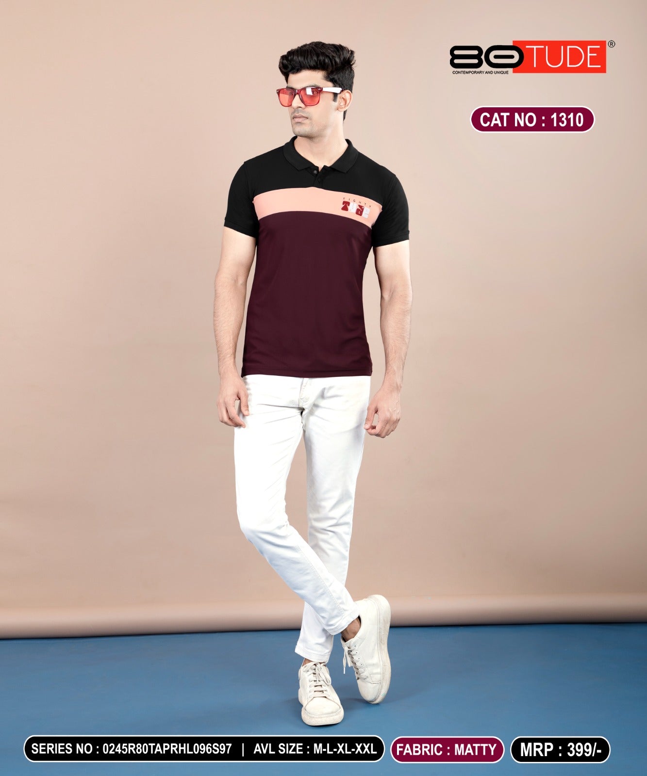 1310 80Tude Polo Mens Tshirts Supplier Ahmedabad