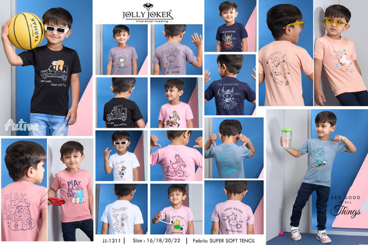 1311 Jolly Joker Tencil Lycra Boys Tshirt Manufacturer India