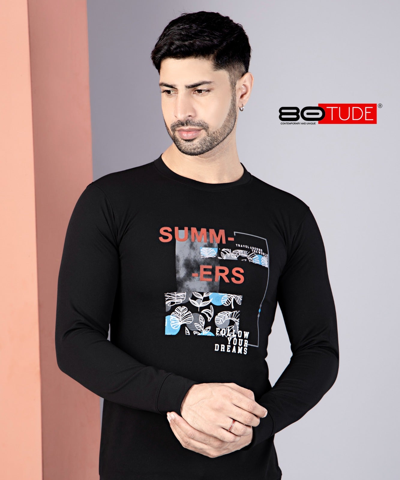 1313 80Tude Twill Mens Tshirts Supplier India