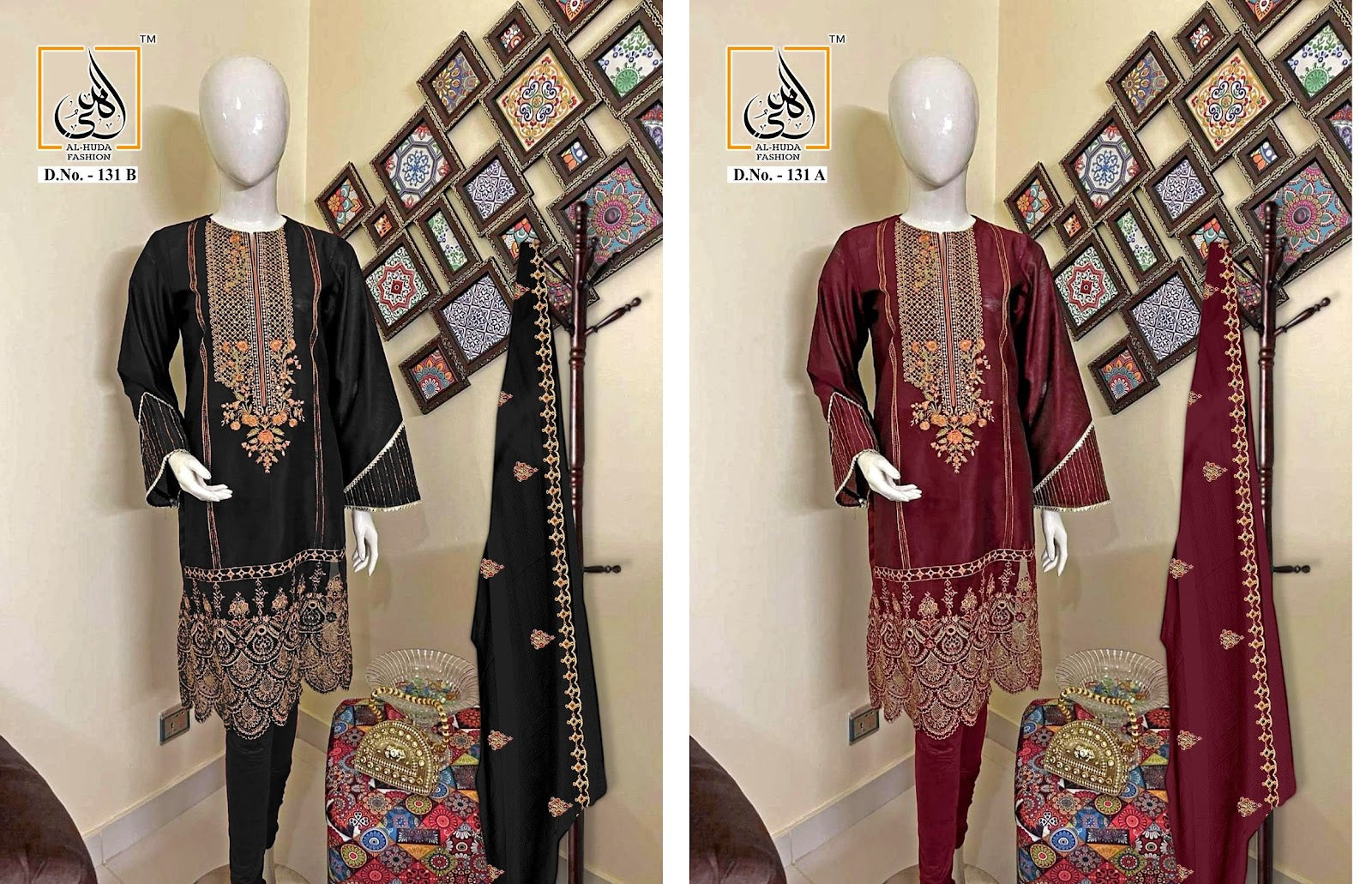 131 Al Huda Fashion Pure Organza Pakistani Readymade Suits Supplier Ahmedabad