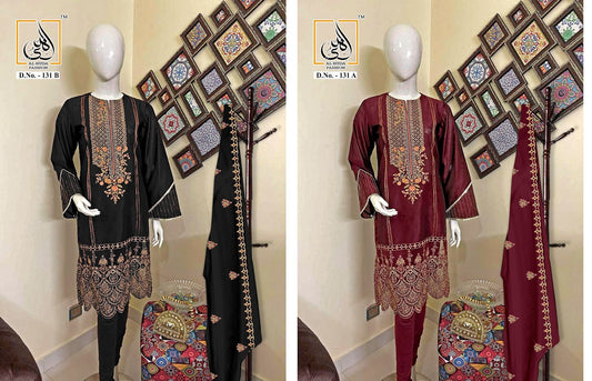 131 Al Huda Fashion Pure Organza Pakistani Readymade Suits Supplier Ahmedabad
