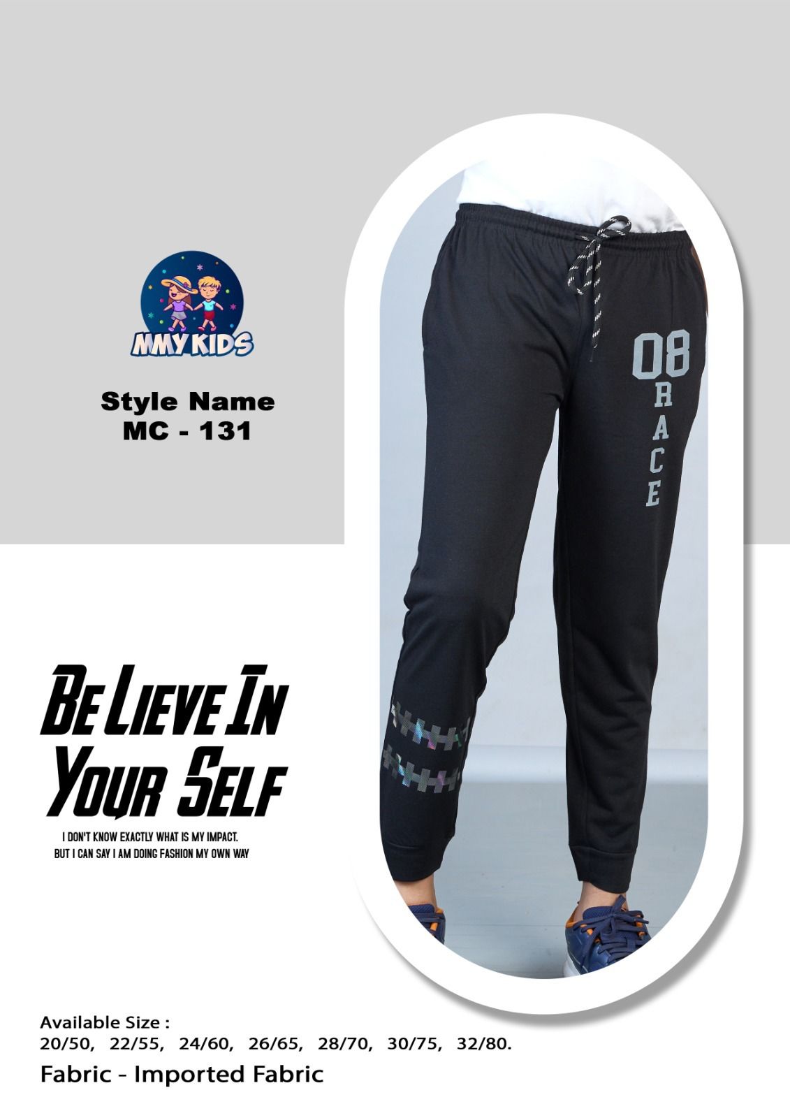 131 Mmy Kids Imported Boys Track Pant Kavya Style Plus