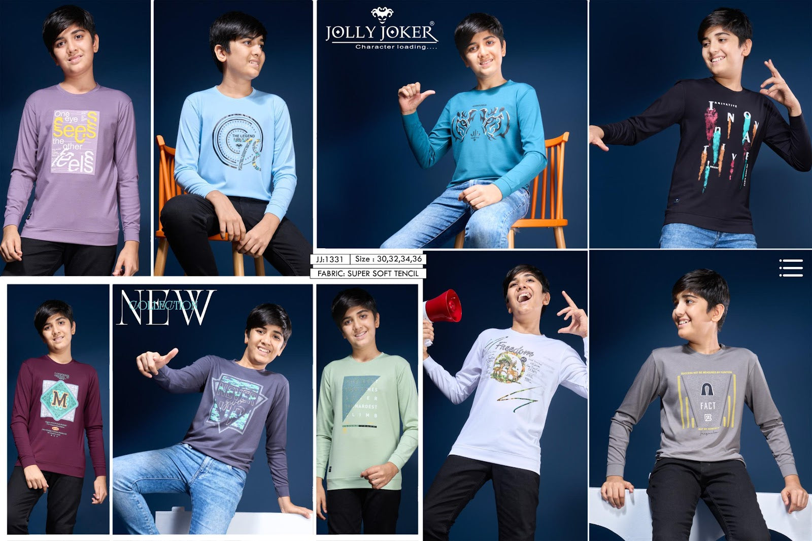 1331 Jolly Joker Tencil Boys Tshirt Exporter Ahmedabad