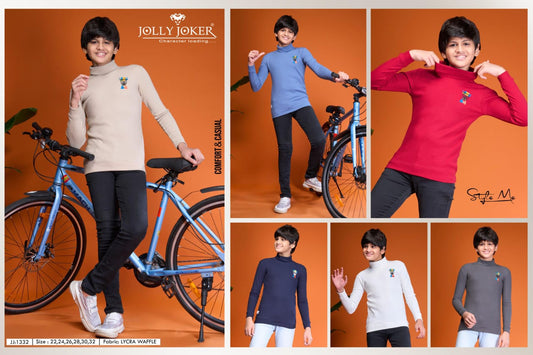 1332 Jolly Joker Lycra Knit Boys Tshirt Wholesaler Ahmedabad