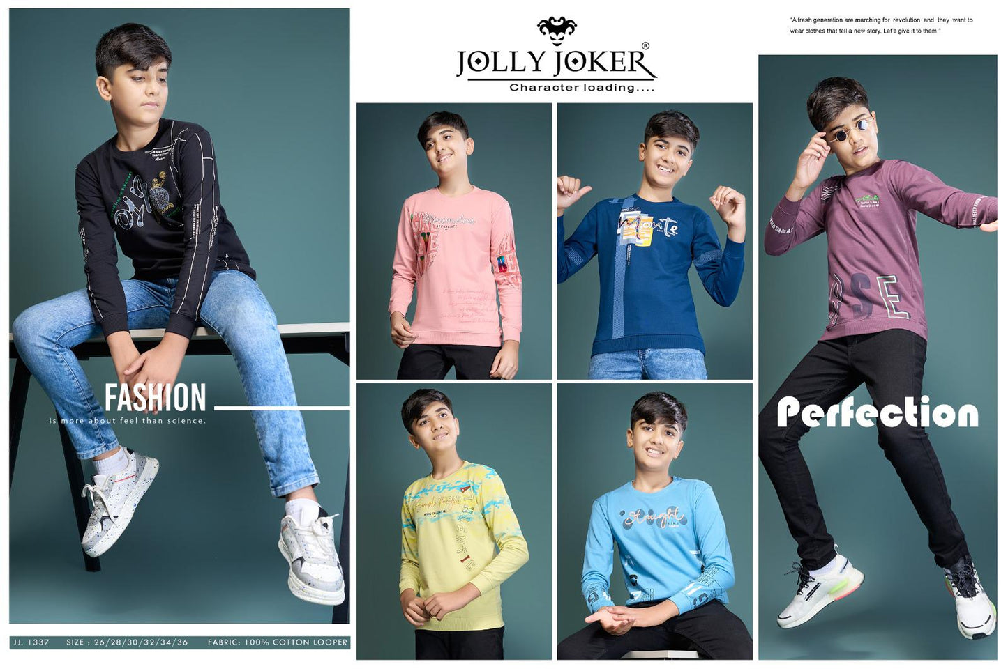 1337 Jolly Joker Looper Boys Tshirt Supplier