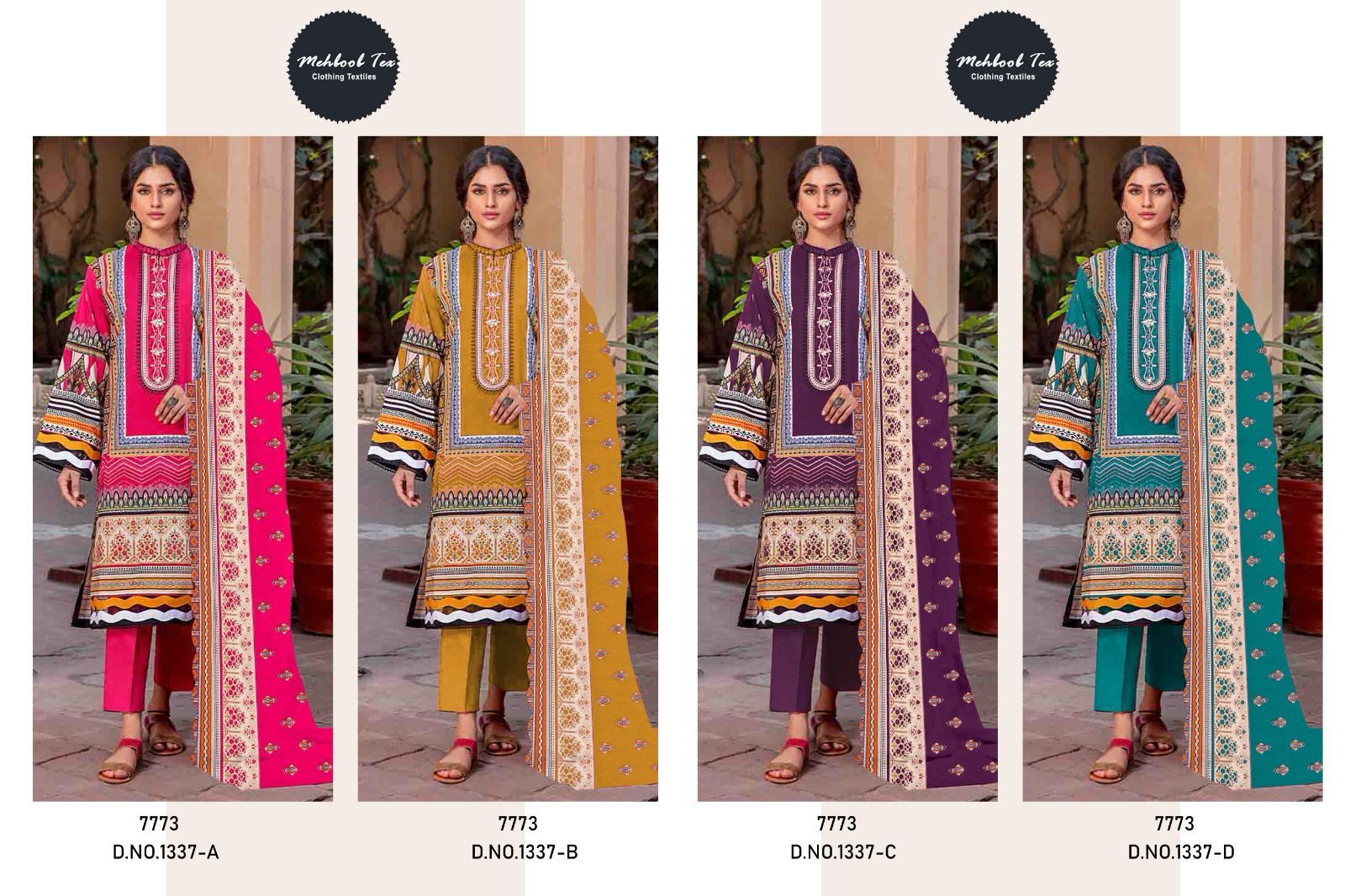 1337 Mehboob Tex Cotton Karachi Salwar Suits