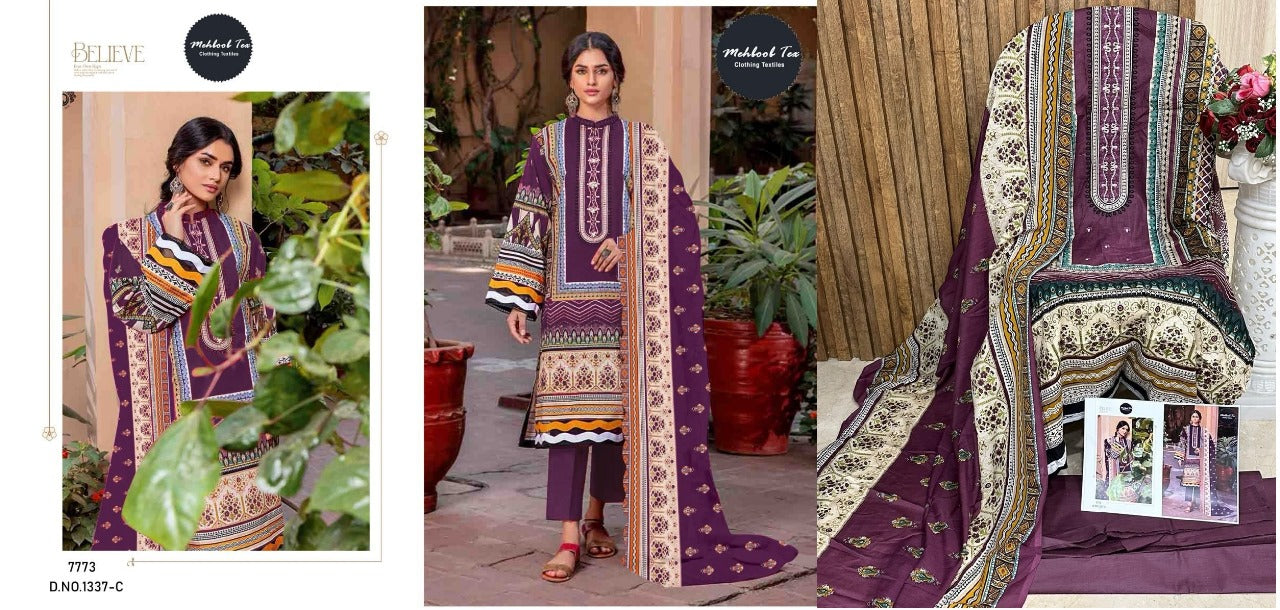 1337 Mehboob Tex Cotton Karachi Salwar Suits