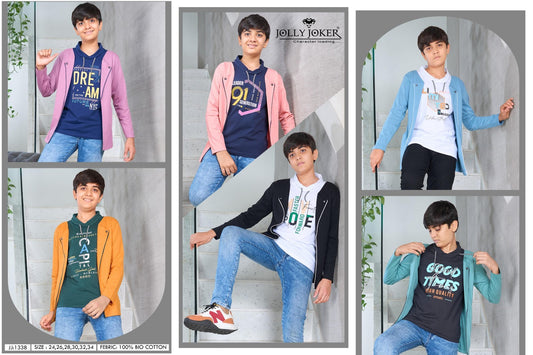 1338 Jolly Joker Bio Cotton Boys Tshirt Supplier Ahmedabad