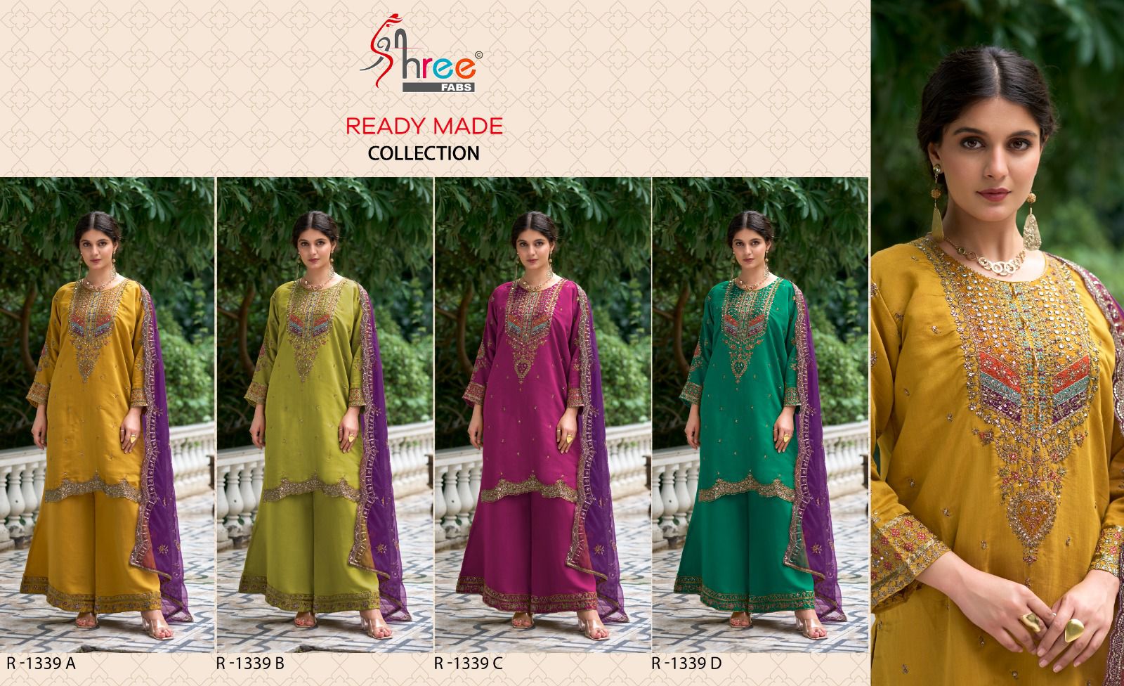 1339 Shree Fabs Viscose Silk Pakistani Readymade Suits Manufacturer India