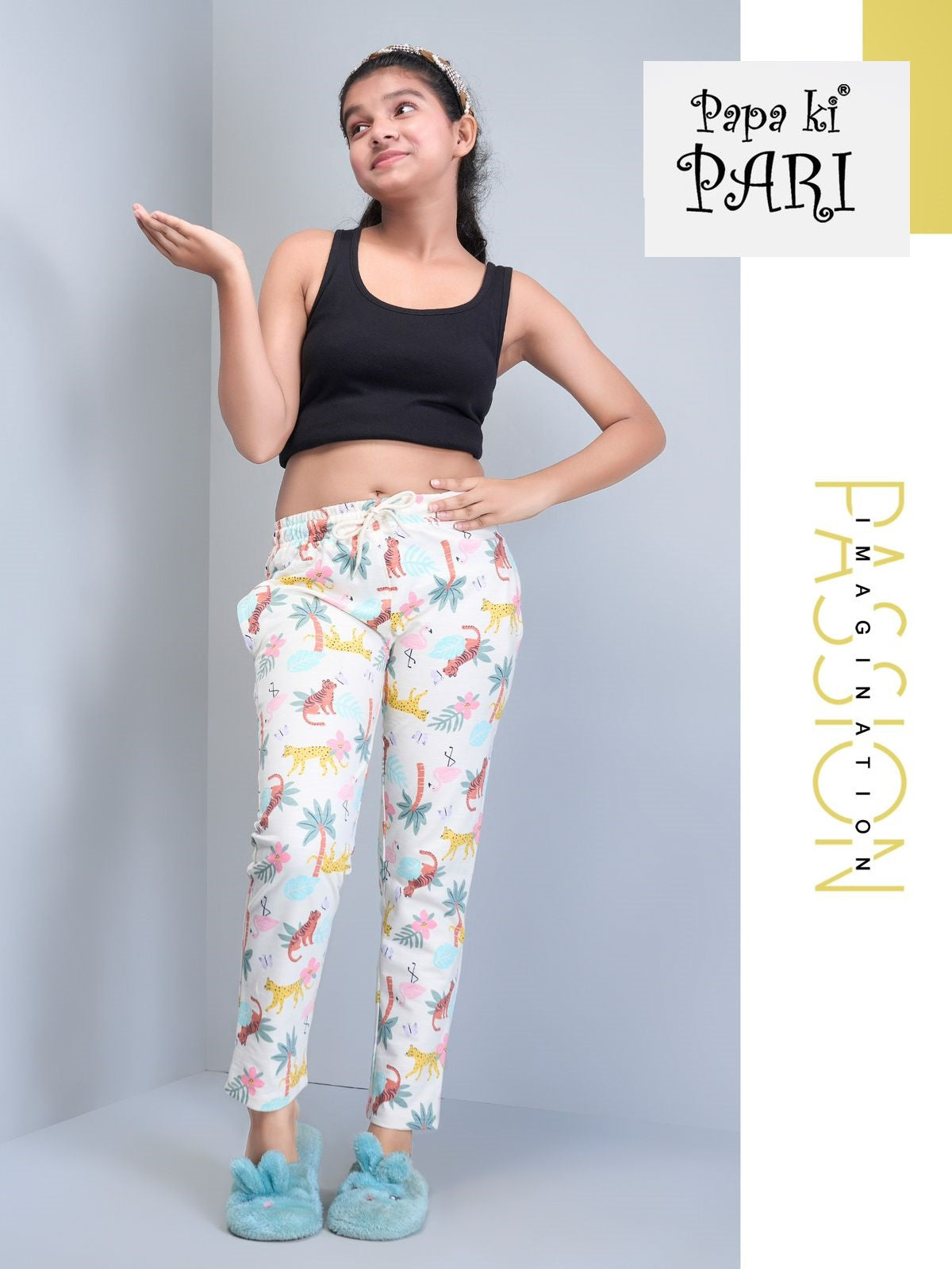 133 Printed Looper Papa Ki Pari Lycra Girls Lower Supplier Ahmedabad