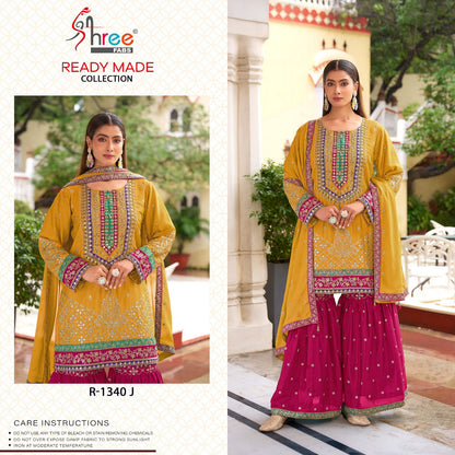 R 1340 Hij Shree Fabs Chinon Pakistani Readymade Suits Supplier India