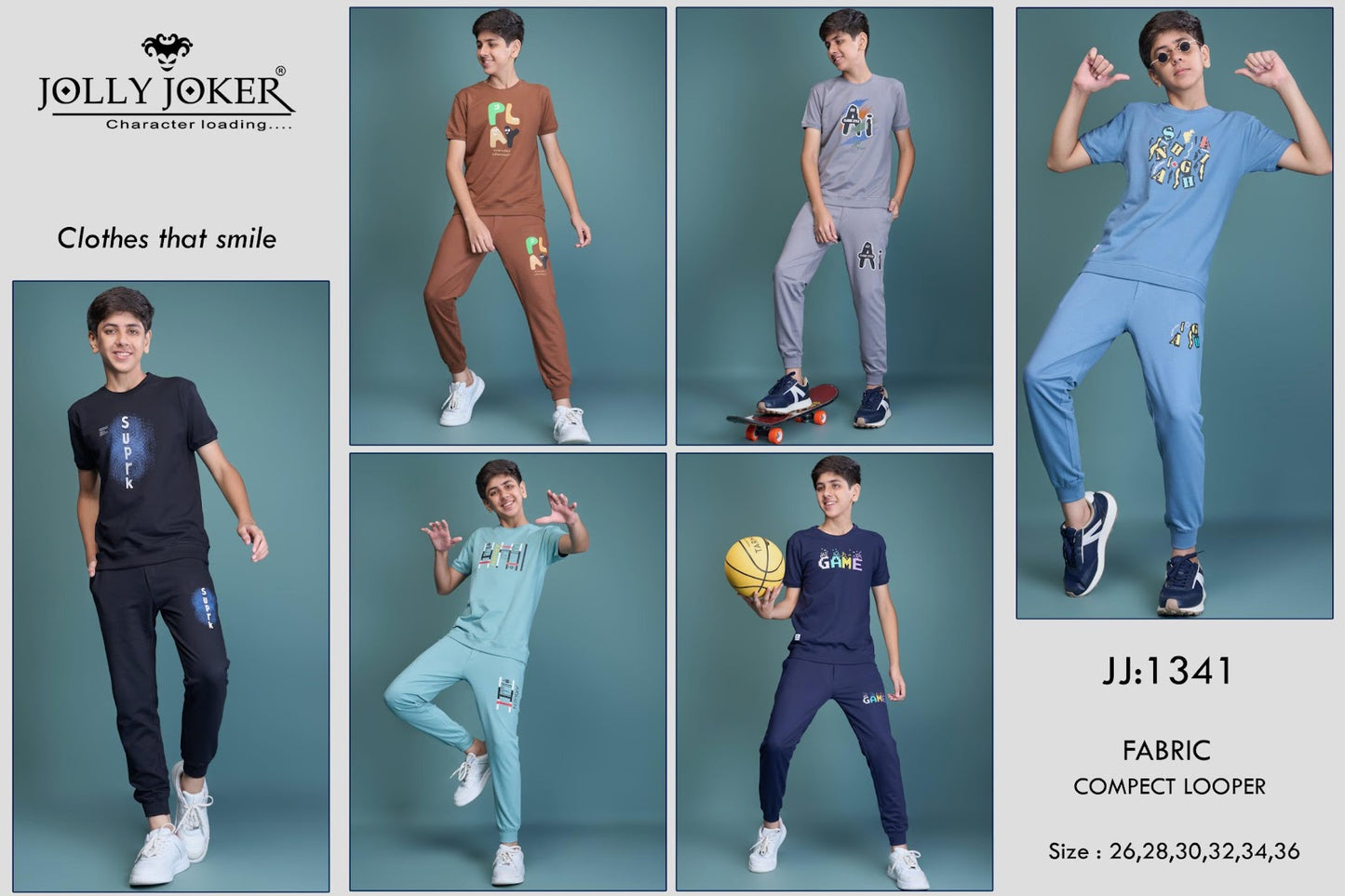 1341 Jolly Joker Looper Boys Co Ord Set Wholesale Price