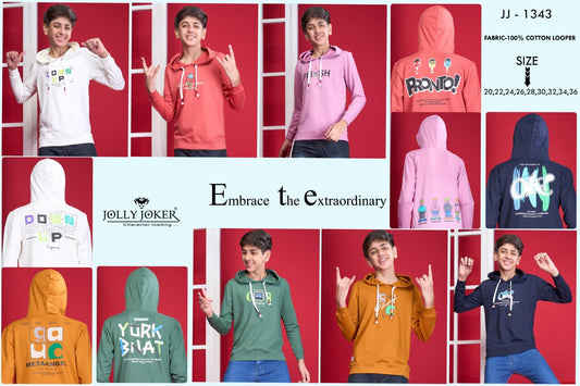 1343 Jolly Joker Cotton Looper Boys Tshirt Supplier India