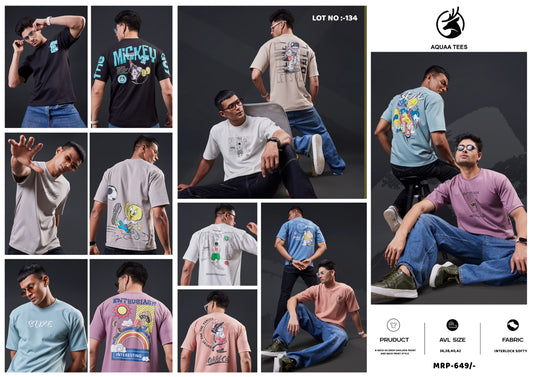 134 Aquaa Tees Knit Mens Tshirts Manufacturer Gujarat