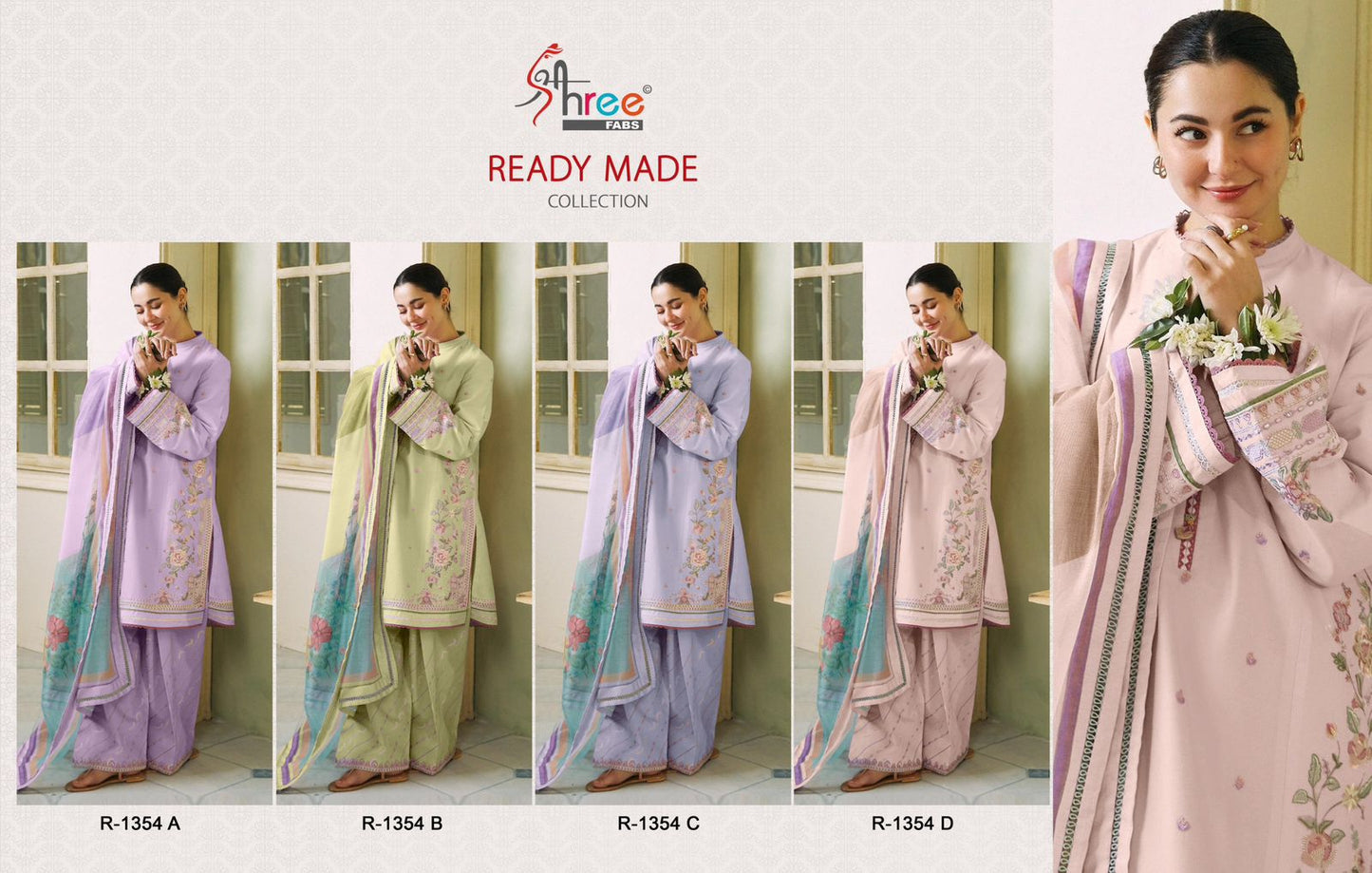 1354 Shree Fabs Cambric Cotton Pakistani Readymade Suits Manufacturer