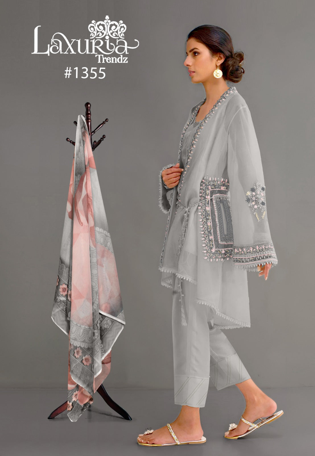 1355 Laxuria Trendz Fox Georgette Pakistani Readymade Suits
