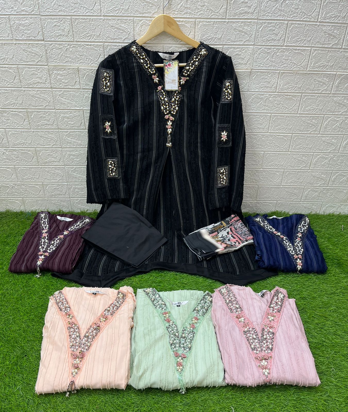 1357 Laxuria Trendz Feather Pakistani Readymade Suits Supplier India