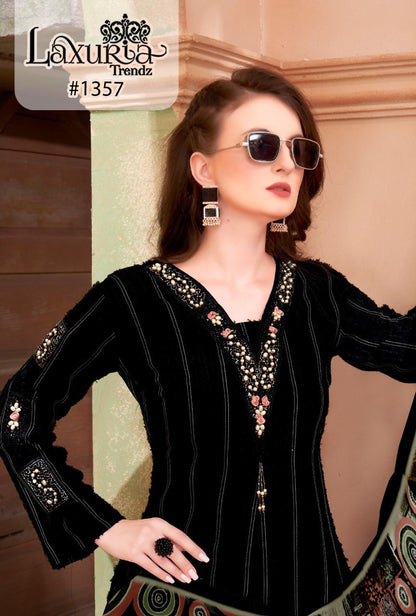 1357 Laxuria Trendz Feather Pakistani Readymade Suits Supplier India