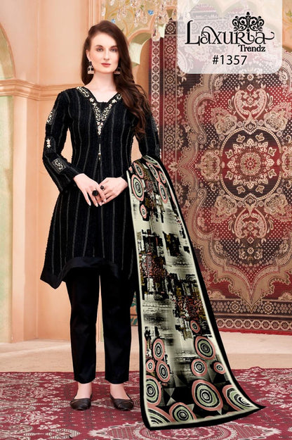 1357 Laxuria Trendz Feather Pakistani Readymade Suits Supplier India