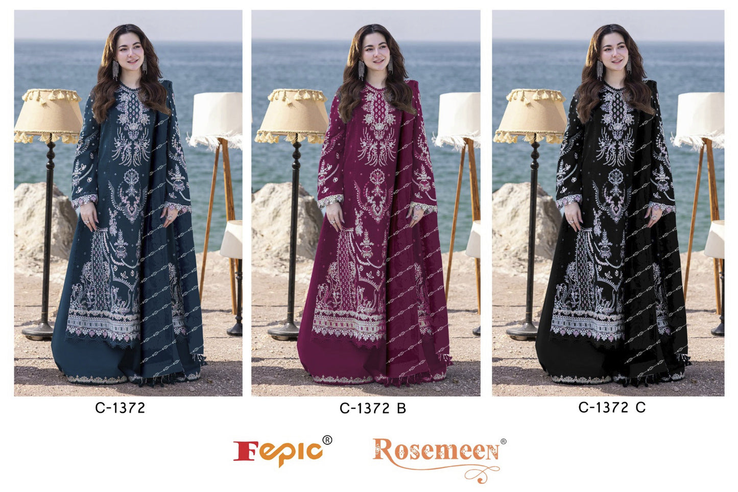 1372 Fepic Rayon Pakistani Salwar Suits Wholesaler Ahmedabad