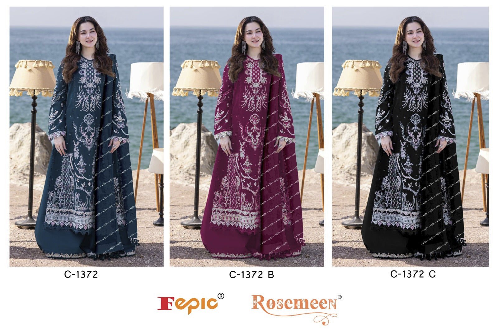 1372 Fepic Rayon Pakistani Salwar Suits Wholesaler Ahmedabad
