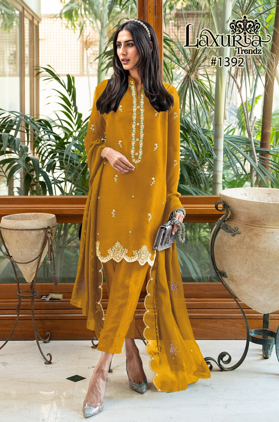 1392 Laxuria Trendz Fox Georgette Pakistani Readymade Suits