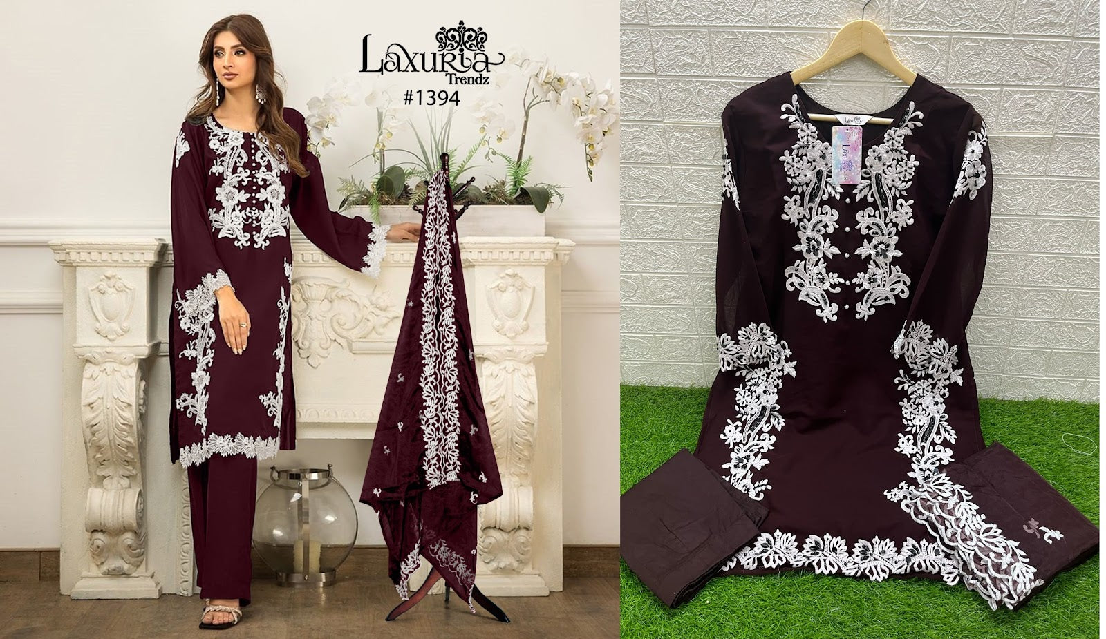1394 Laxuria Trendz Fox Georgette Pakistani Readymade Suits