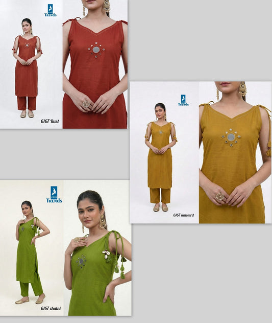 Design 6167 Kaya Cotton Co Ord Set Wholesale Rate