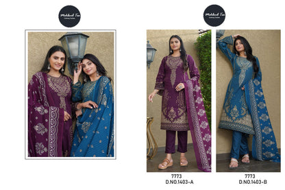 1403Ab Mehboob Tex Cotton Karachi Salwar Suits Wholesaler