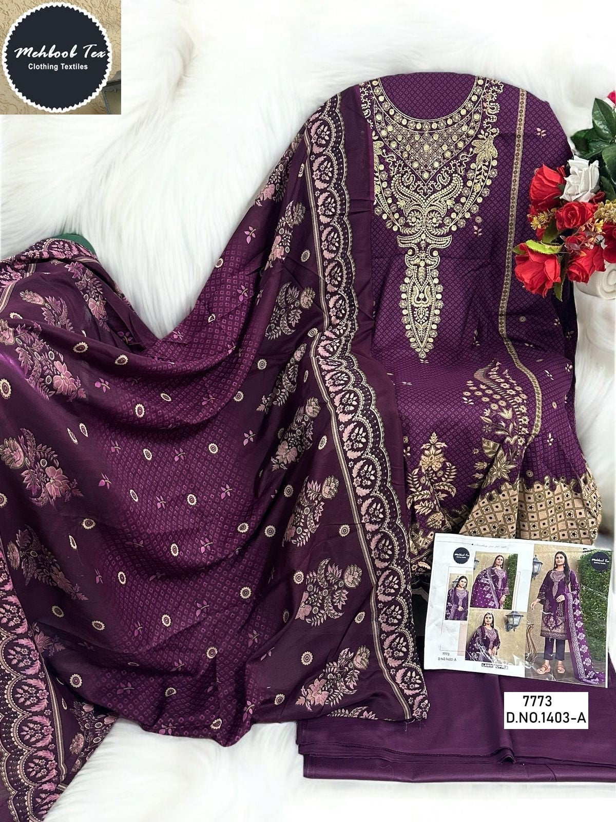 1403Ab Mehboob Tex Cotton Karachi Salwar Suits Wholesaler