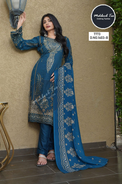 1403Ab Mehboob Tex Cotton Karachi Salwar Suits Wholesaler