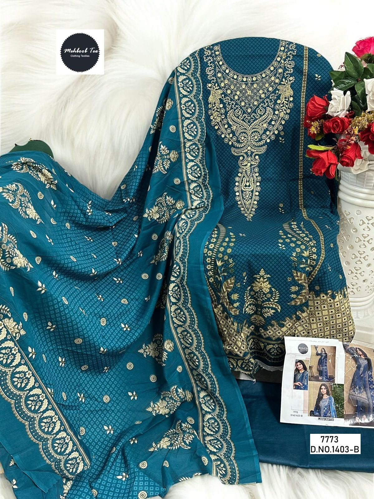 1403Ab Mehboob Tex Cotton Karachi Salwar Suits Wholesaler