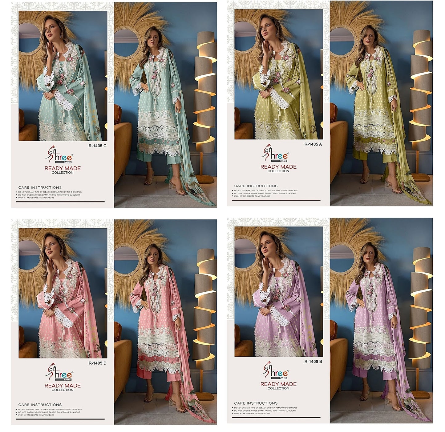 1405 Shree Fabs Cambric Cotton Pakistani Readymade Suits Supplier Ahmedabad