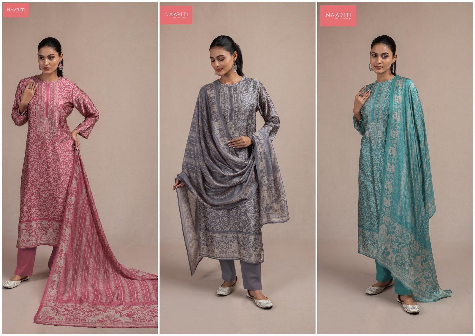 Maanya Naariti Pure Silk Pant Style Suits Manufacturer India