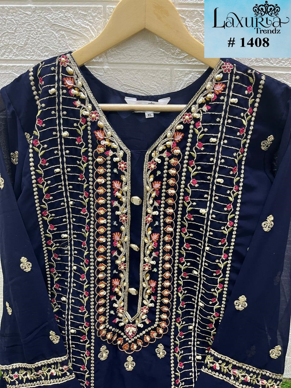 1408 Colours Laxuria Trendz Fox Georgette Pakistani Readymade Suits Exporter Ahmedabad