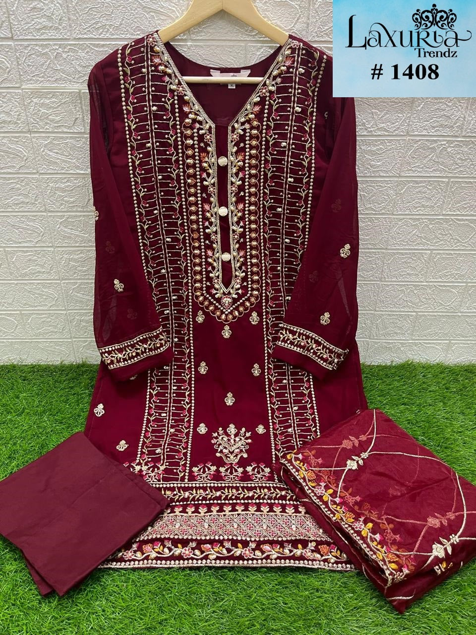 1408 Colours Laxuria Trendz Fox Georgette Pakistani Readymade Suits Exporter Ahmedabad