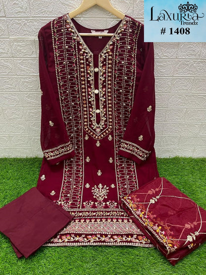 1408 Colours Laxuria Trendz Fox Georgette Pakistani Readymade Suits Exporter Ahmedabad