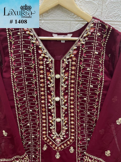 1408 Colours Laxuria Trendz Fox Georgette Pakistani Readymade Suits Exporter Ahmedabad